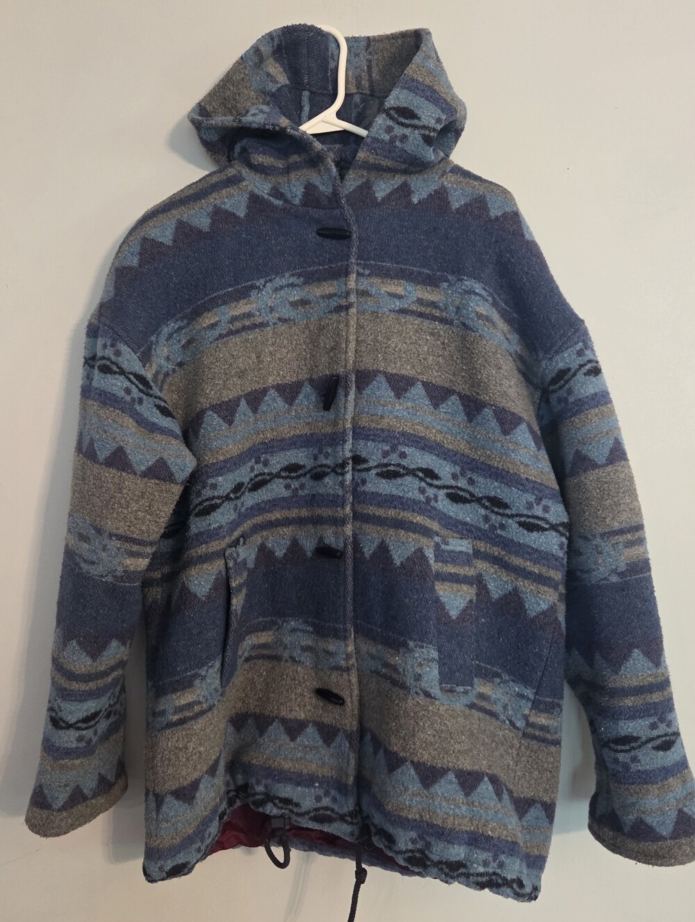 VTG Braetan Southwestern Aztec Wool Blend Barn Jacket Size Large Union Made